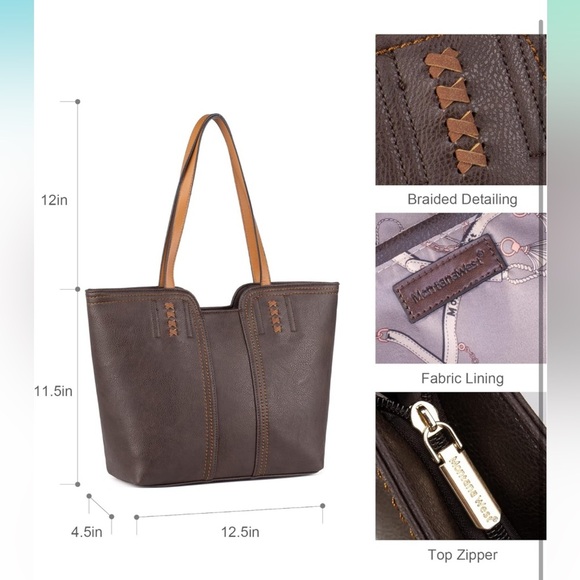 Montana West Brown tote bag - Picture 2 of 5